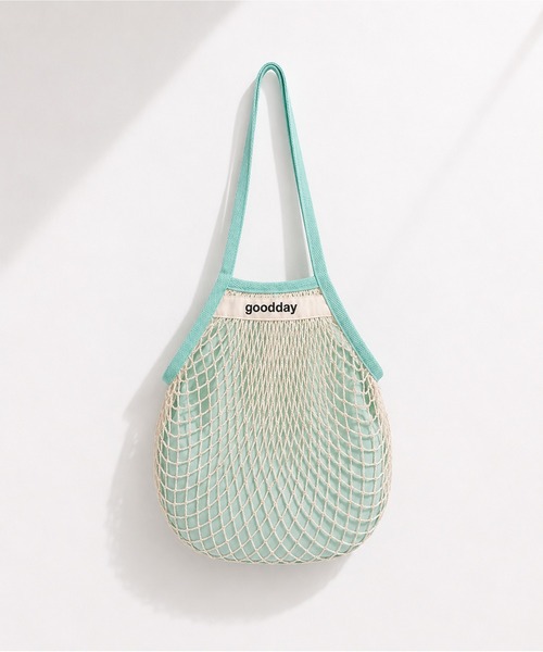 KONVINI(コンビニ)の「【KONVINI select】メッシュショルダーバッグ レディース 軽量 韓国風 ネットバッグ サブバッグ エコバッグ(トートバッグ・レディース・レッド/ブルー・FREE)」の2枚目の写真