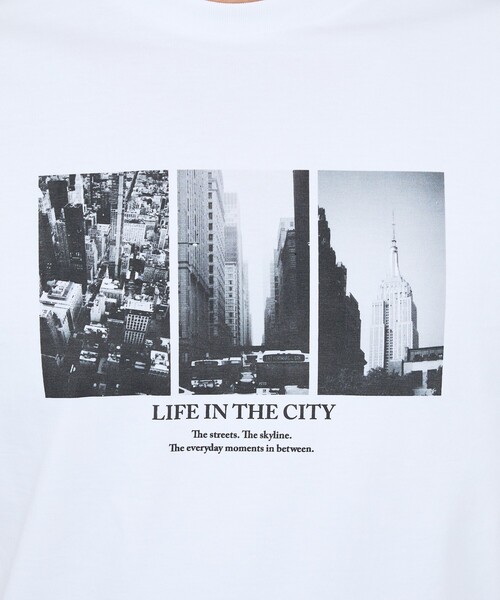 ABAHOUSE GRAY(アバハウスグレイ)の「【THE CITY】プリント 半袖Tシャツ(Tシャツ/カットソー・メンズ・ホワイト系その他2/ホワイト系その他/ホワイト・46/48)」の10枚目の写真
