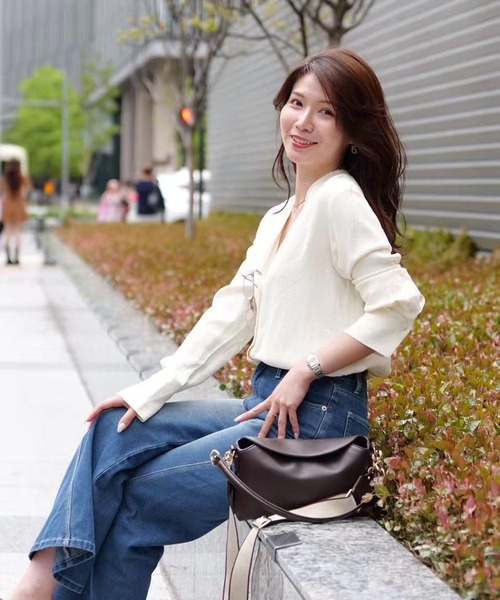 UNITED BASE（ユナイテッドベース）の「【Yuko】コラボ 上品な印象のショルダーバッグ（ショルダーバッグ・レディース・ブラック/ブラウン・FREE）」の2枚目の写真