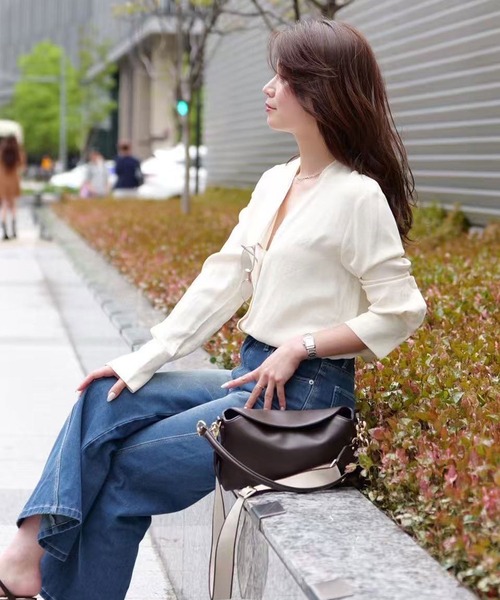 UNITED BASE（ユナイテッドベース）の「【Yuko】コラボ 上品な印象のショルダーバッグ（ショルダーバッグ・レディース・ブラック/ブラウン・FREE）」の15枚目の写真