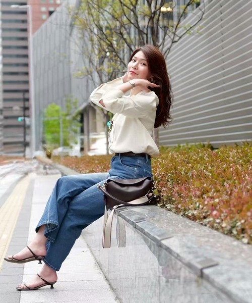 UNITED BASE（ユナイテッドベース）の「【Yuko】コラボ 上品な印象のショルダーバッグ（ショルダーバッグ・レディース・ブラック/ブラウン・FREE）」の19枚目の写真