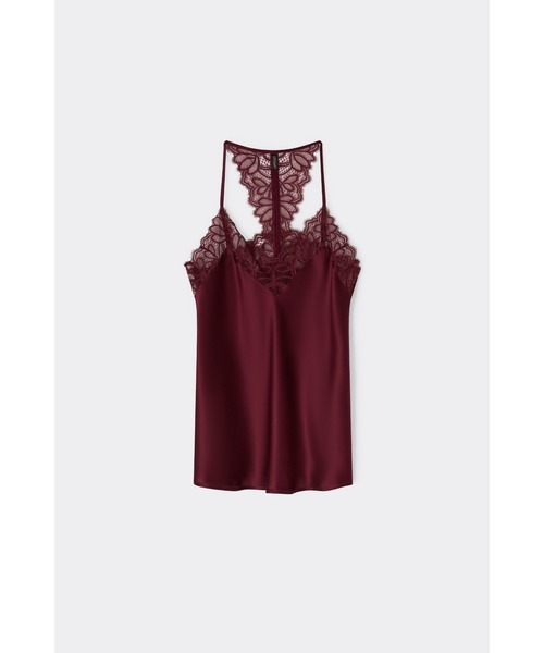Intimissimi（インティミッシミ）の「"Elevate Your Day" シルクサテン トップス（キャミソール・レディース・マルーン・M）」の5枚目の写真