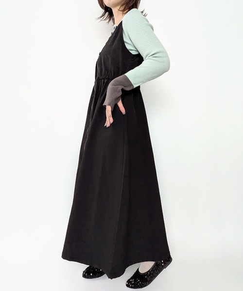styiro(スタイロ)の「《数量限定》配色デザインボタンカラーポロリブニット フィンガーホール付き 26AW新作 秋服 冬服(ニット/セーター・レディース・ミント/アイボリー/ブラウン/グレー/マスタード/ブラック/ネイビー・FREE)」の16枚目の写真