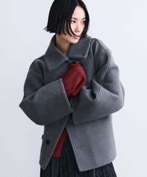 MONOe（モノエ）の「ウールライクボリュームショートコート（ピーコート）」