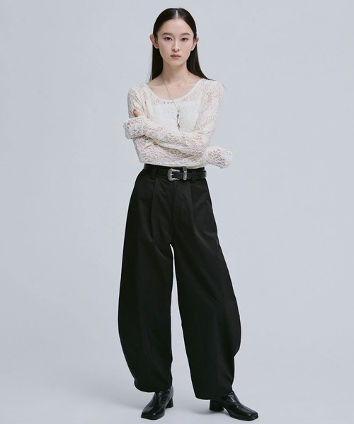 ELUNIS(エルニス)の「レースTOPS(Tシャツ/カットソー・レディース・ブラック/ホワイト・FREE)」の7枚目の写真