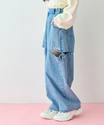JENNI（ジェニィ）の「【アジャスターあり】サイドスリットデニムパンツ（デニムパンツ）」