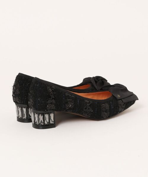LANVIN en Bleu(ランバンオンブルー)の「ビジューヒールリボンパンプス(パンプス・レディース・ブラック系その他6・22.5cm/23.0cm/23.5cm/24.0cm/24.5cm)」の2枚目の写真