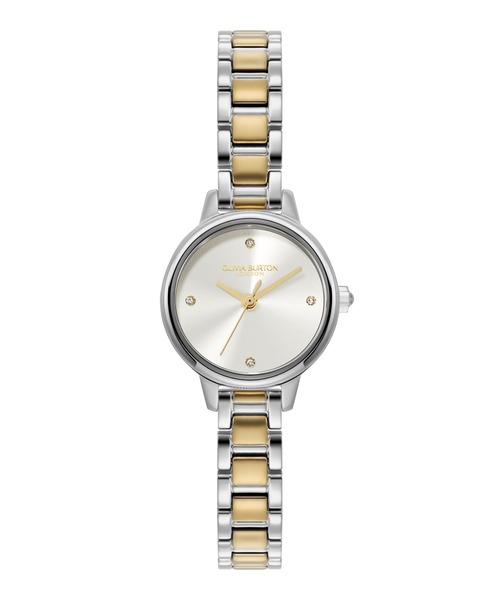 OLIVIA BURTON(オリビアバートン)の「「OLIVIA BURTON/オリビアバートン」クラシック - ミニ ホワイト&シルバー ゴールド ブレスレット(アナログ腕時計・レディース・シルバー×ゴールド・FREE)」の7枚目の写真