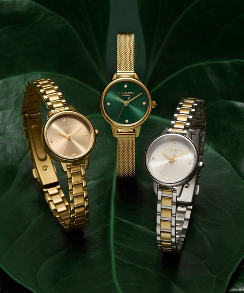 OLIVIA BURTON(オリビアバートン)の「「OLIVIA BURTON/オリビアバートン」クラシック - ミニ ホワイト&シルバー ゴールド ブレスレット(アナログ腕時計・レディース・シルバー×ゴールド・FREE)」の4枚目の写真