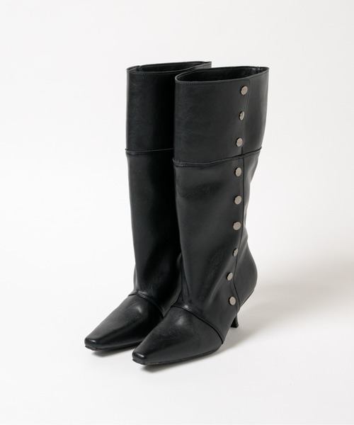 BLONDEY(ブロンディ)の「RIVET LONG BOOTS(ブーツ・レディース・ブラック・SMALL/MEDIUM/LARGE)」の21枚目の写真