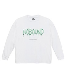NOBOUND(ノーバウンド) 長袖Tシャツ メンズ レディース ユニセックス メルティングロゴ プリント ビッグシルエット Tシャツ 長袖 トップス カットソー ストリート カジュアル