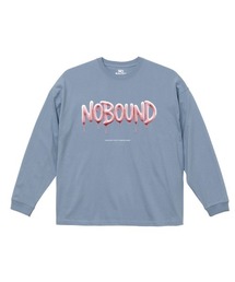 NOBOUND(ノーバウンド) 長袖Tシャツ メンズ レディース ユニセックス メルティングロゴ プリント ビッグシルエット Tシャツ 長袖 トップス カットソー ストリート カジュアル
