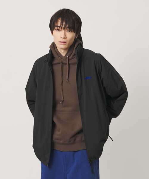 NICE WEATHER(ナイスウェザー)の「<NICE WEATHER>ナイロン ジップ ブルゾン(ナイロンジャケット・メンズ・ブラック/グレー系・S/L/XS/M)」の2枚目の写真