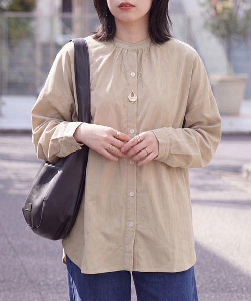 SELECT LEVERY(セレクトリベリー)の「コーデュロイ長袖ブラウス(シャツ/ブラウス・レディース・アイボリー/ブラック/ベージュ・MEDIUM)」の3枚目の写真