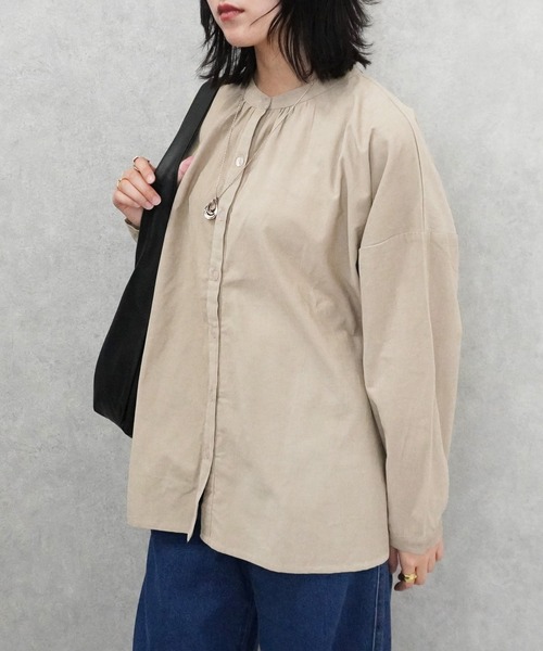 SELECT LEVERY(セレクトリベリー)の「コーデュロイ長袖ブラウス(シャツ/ブラウス・レディース・アイボリー/ブラック/ベージュ・MEDIUM)」の5枚目の写真