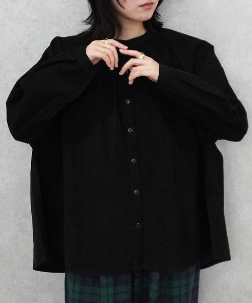 SELECT LEVERY(セレクトリベリー)の「コーデュロイ長袖ブラウス(シャツ/ブラウス・レディース・アイボリー/ブラック/ベージュ・MEDIUM)」の12枚目の写真