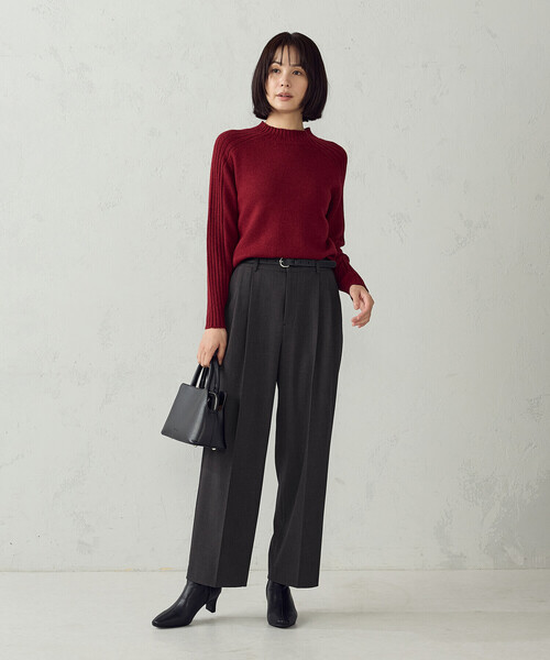 COMME CA ISM(コムサイズム)の「シアバター TRストレッチ ワイドパンツ(その他パンツ・レディース・チャコール/グレー・L/M)」の12枚目の写真