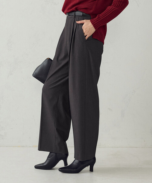 COMME CA ISM(コムサイズム)の「シアバター TRストレッチ ワイドパンツ(その他パンツ・レディース・チャコール/グレー・L/M)」の16枚目の写真