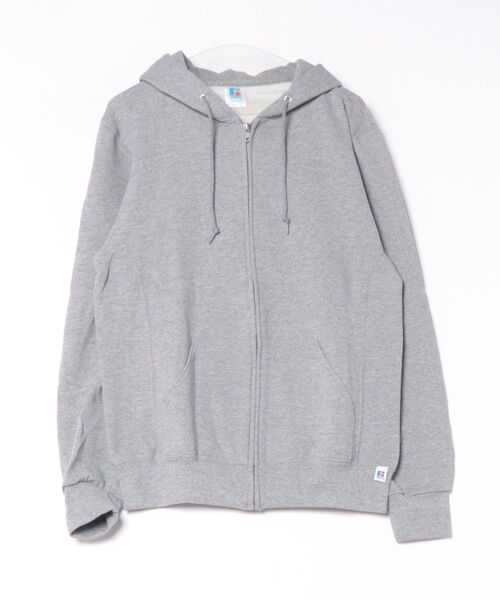 Russell Athletic(ラッセルアスレティック)の「【RUSSELL ATHLETIC/ラッセル アスレチック】【暖かくドライな状態を保つことのできるDri-Power®吸湿発散テクノロジーが特徴】RUSSELL DRI POWER Fleece Sweat Zip-up Hoodie 697HBM1 ジップアップフーディ スウェットシャツ シンプル 吸湿発散 中厚手 丈感長め 裏起毛 ピスネーム ユニセックス(パーカー・メンズ・ネイビー/ブラック/杢グレー・MEDIUM/X-LARGE/LARGE)」の2枚目の写真
