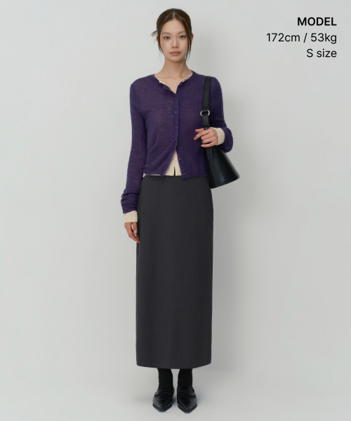 MUSINSA STANDARD WOMAN（ムシンサスタンダードウーマン）の「ウィメンズマキシスカート[グレー]（スカート・レディース・その他・SMALL/MEDIUM/LARGE/X-SMALL）」の2枚目の写真