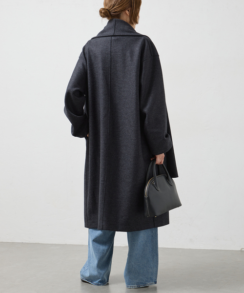 journal standard L'essage(ジャーナルスタンダードレサージュ)の「HARRIS WHARF LONDON Women scarf coat light pressed wool コート(その他アウター・レディース・ライトグレー・42)」の5枚目の写真