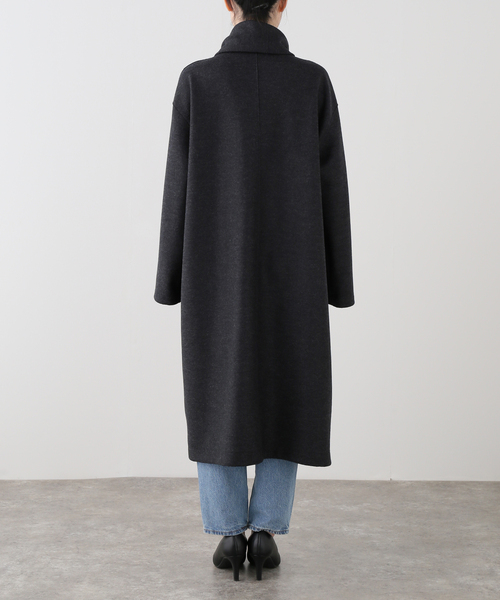 journal standard L'essage(ジャーナルスタンダードレサージュ)の「HARRIS WHARF LONDON Women scarf coat light pressed wool コート(その他アウター・レディース・ライトグレー・42)」の9枚目の写真