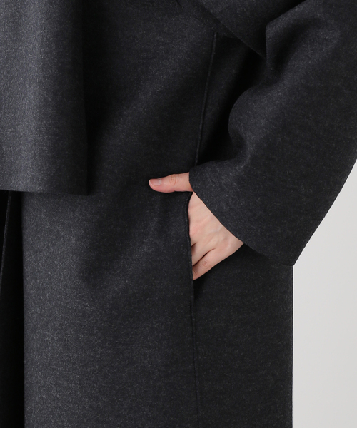 journal standard L'essage(ジャーナルスタンダードレサージュ)の「HARRIS WHARF LONDON Women scarf coat light pressed wool コート(その他アウター・レディース・ライトグレー・42)」の11枚目の写真