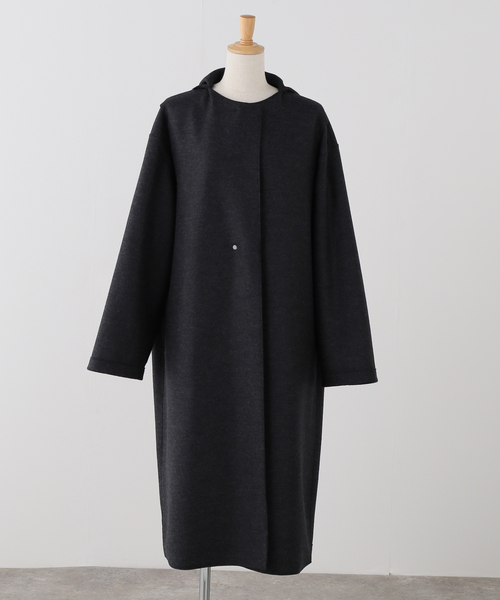 journal standard L'essage(ジャーナルスタンダードレサージュ)の「HARRIS WHARF LONDON Women scarf coat light pressed wool コート(その他アウター・レディース・ライトグレー・42)」の15枚目の写真
