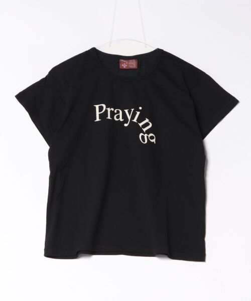 L.H.P(エルエイチピー)の「Praying/プレイング/PRAYING LOGO MENS TEE(Tシャツ/カットソー・レディース・ブラック・S/XS)」の1枚目の写真