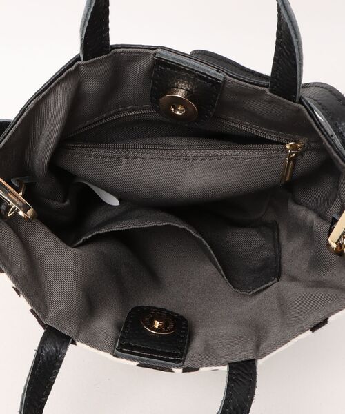 COOCO(クーコ)の「【RES】【cooco】ホースヘアxシュリンクレザーバケツ型ミニ2WAYトートバッグ(トートバッグ・レディース・レオパード/アニマル・FREE)」の5枚目の写真
