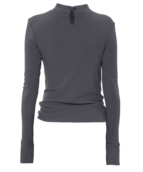 FLAREUP(フレアアップ)の「ドレープモックネック長袖 (FL-182_Charcoal)(Tシャツ/カットソー・レディース・チャコール・OS)」の10枚目の写真