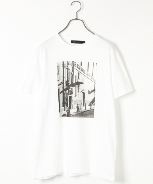 RAGEBLUE（レイジブルー）の「フォトプリントTシャツ半袖/720010（Tシャツ/カットソー・メンズ・ダークグレー/ネイビー/オフホワイト/ホワイト/その他4/グレー・LARGE/SMALL/MEDIUM）」の3枚目の写真