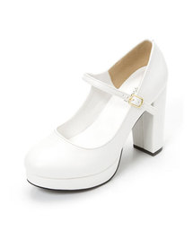 Newlyme | (パンプス)定番ストラップ１１ｃｍ太ヒールパンプス(パンプス)