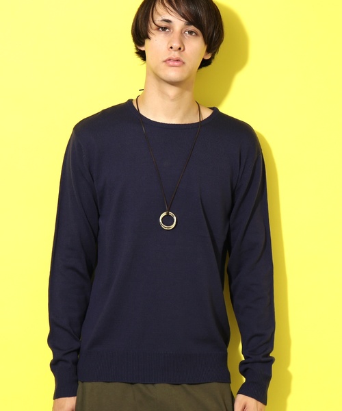 REPIDO(リピード)の「【WEB限定】カシミヤタッチ Vネック クルーネック 長袖 ゼロウール 無地 ニットセーター 【REPIDO】(ニット/セーター)」|ブルー系その他2