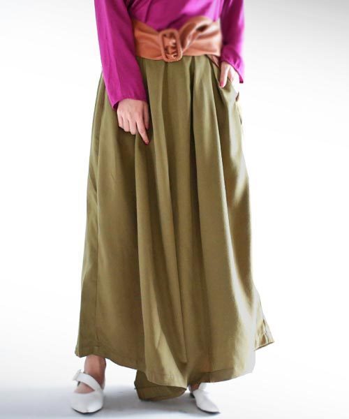 antiqua(アンティカ)の「フロントタックワイドパンツ(その他パンツ・レディース・ブラック/カーキ/グレー・FREE)」の7枚目の写真