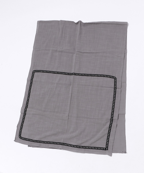 salle de bal（サルデバル）の「テープコットンストール（ストール/ショール・レディース・ブラウン/ワインレッド/グレー・FREE）」の2枚目の写真