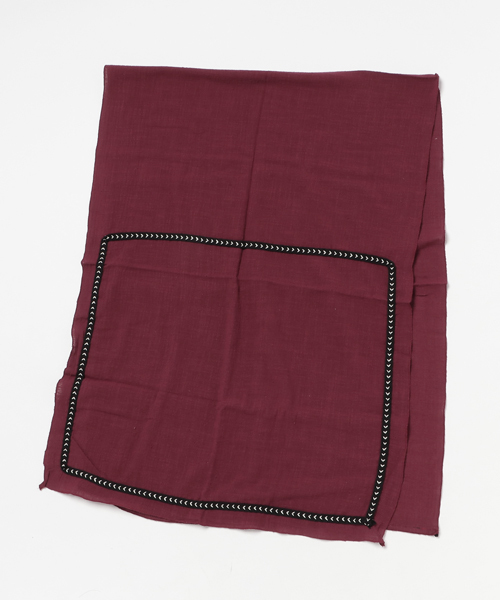 salle de bal（サルデバル）の「テープコットンストール（ストール/ショール・レディース・ブラウン/ワインレッド/グレー・FREE）」の3枚目の写真