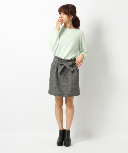 Heather(ヘザー)の「ウエストリボンコクーンスカート 742226(スカート・レディース・ブラウン系その他/ブラック系その他/ホワイト系その他・ONE SIZE)」の6枚目の写真