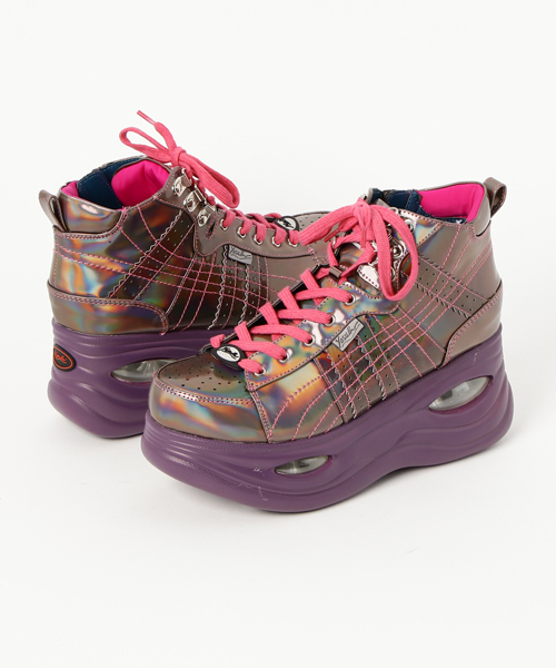 YOSUKE(ヨースケ)の「「YOSUKE/ヨースケ」厚底レースアップスニーカー(スニーカー・レディース・ブラック/ブラック系その他/ホワイト/レッド/マルチ/シルバー/カラフル/クリアブラック・22.5/24/23/23.5/24.5)」の8枚目の写真