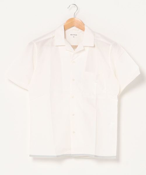 ABAHOUSE(アバハウス)の「※圧着オープンカラーシャツ(シャツ/ブラウス・メンズ・ベージュ/ネイビー/ホワイト・48/46/44)」の2枚目の写真