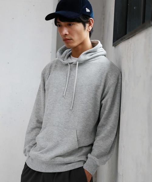 green label relaxing（グリーンレーベルリラクシング）の「【WEB限定】SC ★★BIG スウェット フーディー / プルオーバー パーカー ◆（パーカー・メンズ・ライトグレー/ブラウン/オリーブ・XX-LARGE/MEDIUM/X-LARGE/LARGE/SMALL）」の2枚目の写真