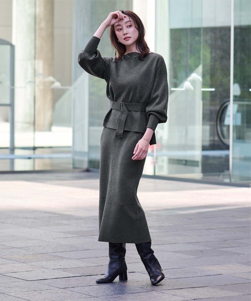 セール】ミラノリブニットセットアップ（セットアップ）｜ur's