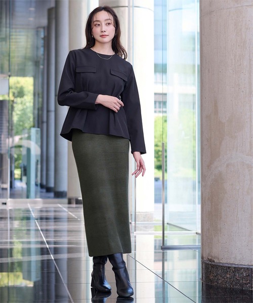 【新品未使用】OBLI スカラップリブニット/ブラック スカラップリブニット/ブラック | ALL ITEM | OBLI