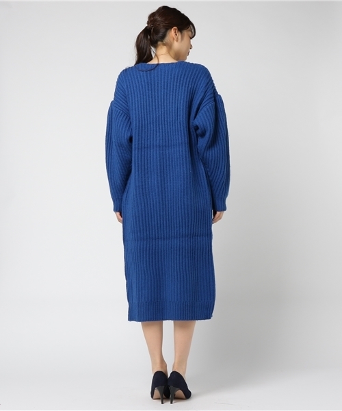 SLY(スライ)の「LAMBS WOOL BLEND LG LONG C/D(カーディガン/ボレロ・レディース・ブラック/オフホワイト/ブルー/ワインレッド・FREE)」の11枚目の写真