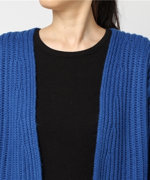 SLY(スライ)の「LAMBS WOOL BLEND LG LONG C/D(カーディガン/ボレロ・レディース・ブラック/オフホワイト/ブルー/ワインレッド・FREE)」の8枚目の写真