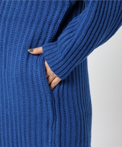 SLY(スライ)の「LAMBS WOOL BLEND LG LONG C/D(カーディガン/ボレロ・レディース・ブラック/オフホワイト/ブルー/ワインレッド・FREE)」の13枚目の写真