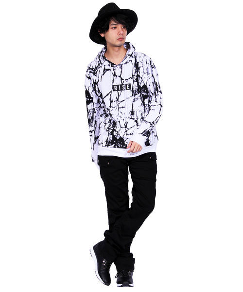 ８(eight)（エイト）の「ボックスロゴ プルオーバー パーカー（パーカー・メンズ・ホワイト/ブラック・MEDIUM/LARGE）」の10枚目の写真