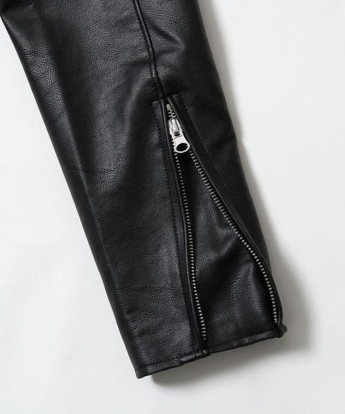 coen（コーエン）の「フェイクレザーシングルライダースジャケット（ライダースジャケット・メンズ・ブラック・MEDIUM/X-LARGE/LARGE/SMALL）」の16枚目の写真