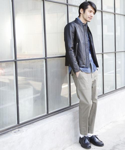 coen（コーエン）の「フェイクレザーシングルライダースジャケット（ライダースジャケット・メンズ・ブラック・MEDIUM/X-LARGE/LARGE/SMALL）」の10枚目の写真