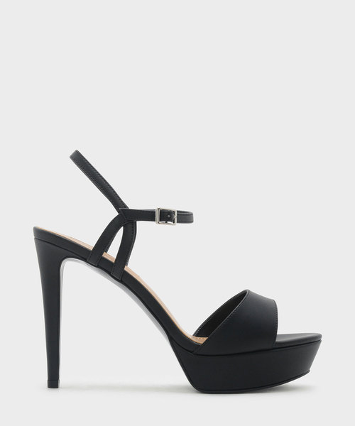 CHARLES & KEITH(チャールズ & キース)の「プラットフォームアンクルストラップサンダル / PLATFORM ANKLE STRAP SANDALS(サンダル・レディース・ブラック/ホワイト・23.5cm/22.5cm/24.5cm/23cm/25cm)」の2枚目の写真